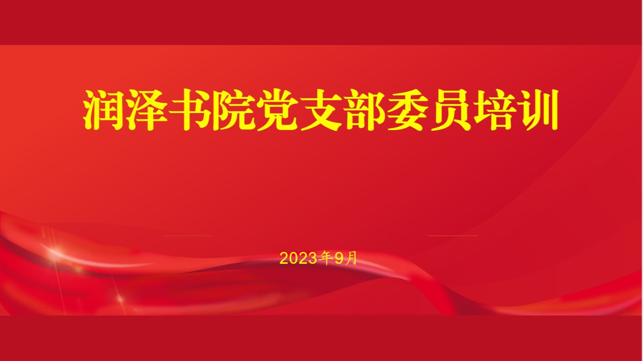 公司党支部委员培训（第一期） 